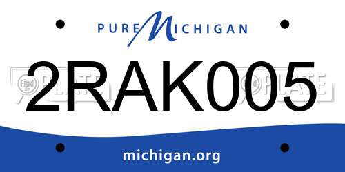 2RAK005 Michigan License Plate