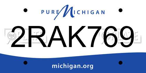 2RAK769 Michigan License Plate