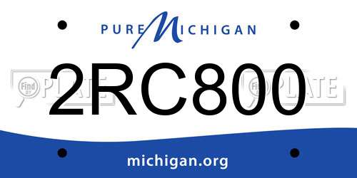 2RC800 Michigan License Plate