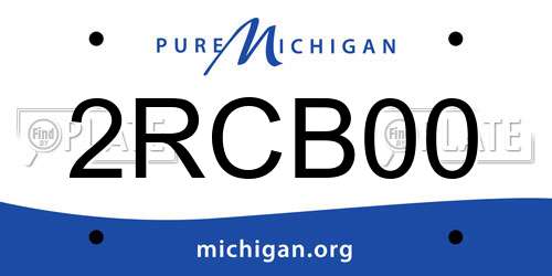 2RCB00 Michigan License Plate