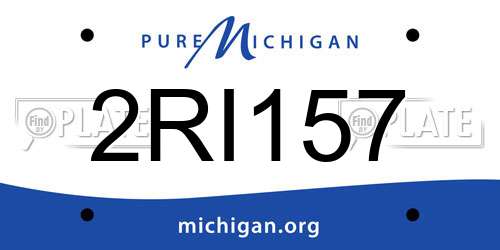 2RI157 Michigan License Plate
