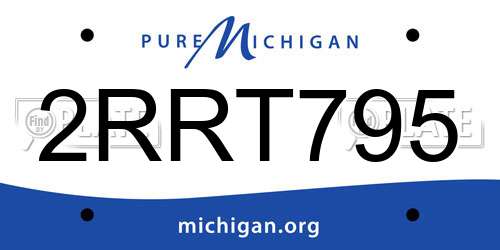 2RRT795 Michigan License Plate