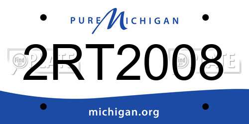 2RT2008 Michigan License Plate
