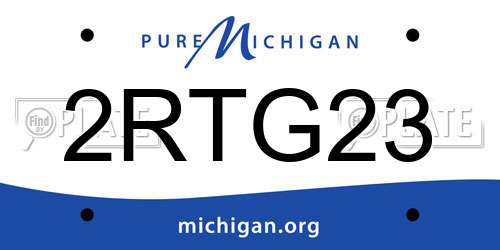 2RTG23 Michigan License Plate