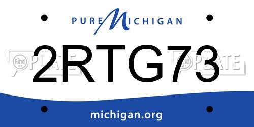 2RTG73 Michigan License Plate