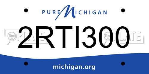 2RTI300 Michigan License Plate