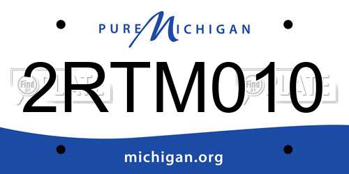 2RTM010 Michigan License Plate