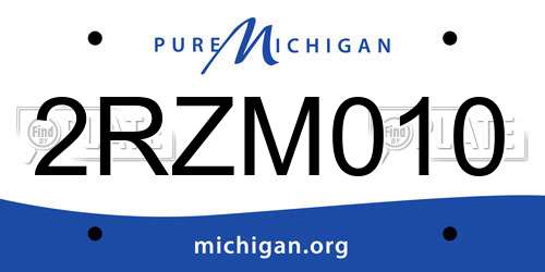 2RZM010 Michigan License Plate