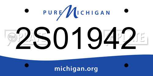 2S01942 Michigan License Plate