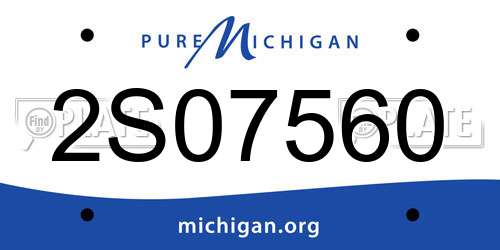 2S07560 Michigan License Plate
