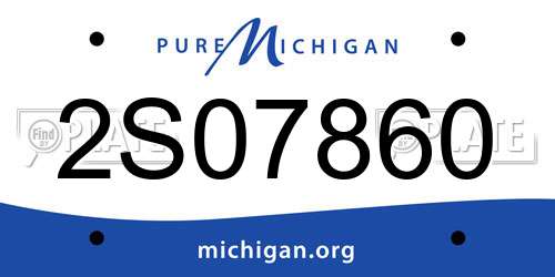 2S07860 Michigan License Plate