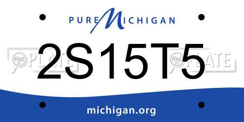 2S15T5 Michigan License Plate