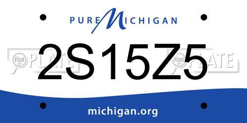 2S15Z5 Michigan License Plate