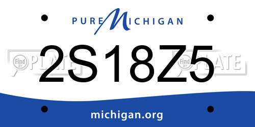 2S18Z5 Michigan License Plate