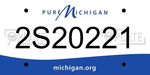 2S20221 Michigan License Plate