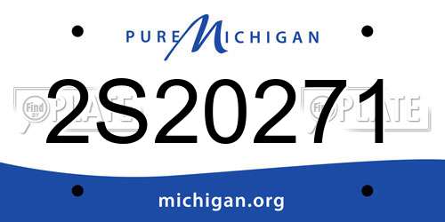 2S20271 Michigan License Plate
