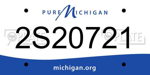 2S20721 Michigan License Plate