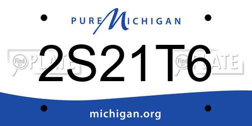 2S21T6 Michigan License Plate