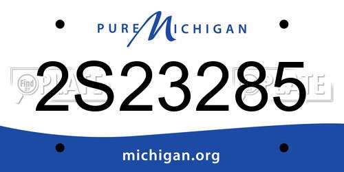 2S23285 Michigan License Plate