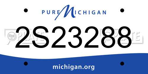 2S23288 Michigan License Plate