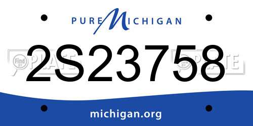 2S23758 Michigan License Plate