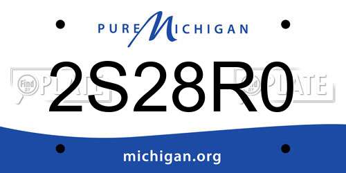 2S28R0 Michigan License Plate