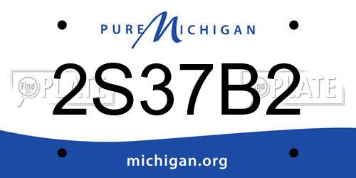 2S37B2 Michigan License Plate