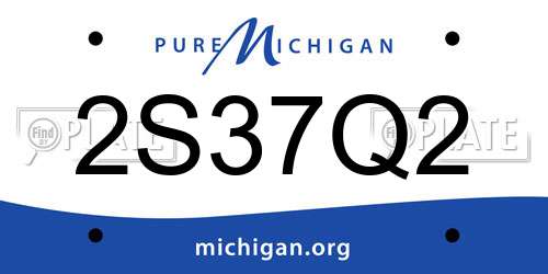 2S37Q2 Michigan License Plate