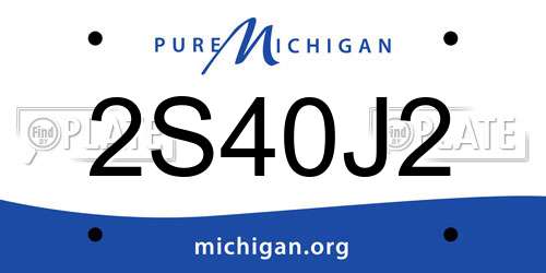 2S40J2 Michigan License Plate