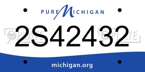 2S42432 Michigan License Plate