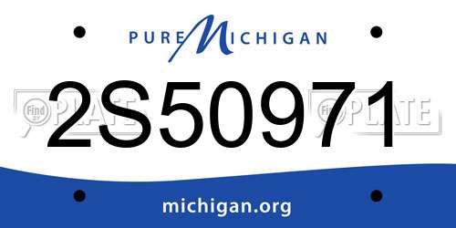 2S50971 Michigan License Plate