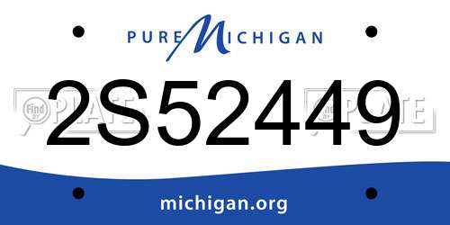 2S52449 Michigan License Plate