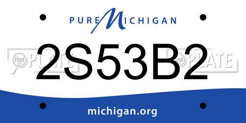 2S53B2 Michigan License Plate