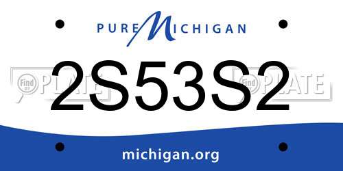 2S53S2 Michigan License Plate
