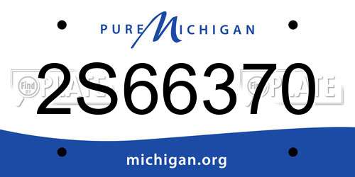 2S66370 Michigan License Plate