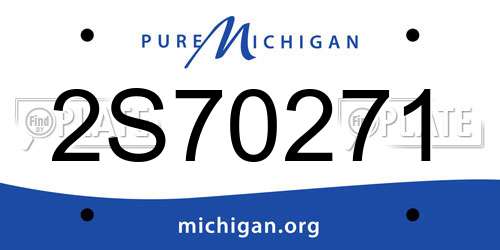 2S70271 Michigan License Plate