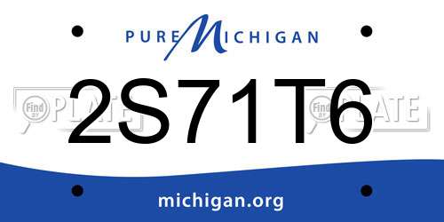 2S71T6 Michigan License Plate