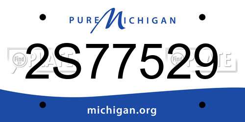 2S77529 Michigan License Plate