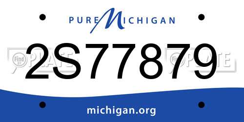 2S77879 Michigan License Plate
