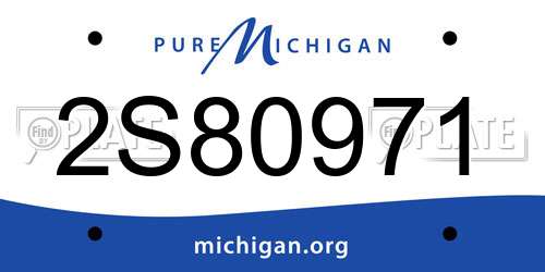 2S80971 Michigan License Plate