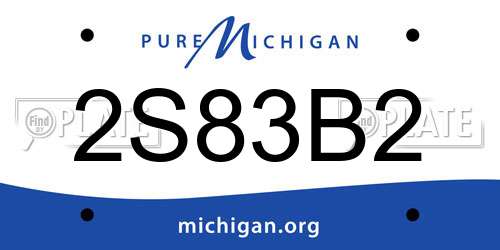 2S83B2 Michigan License Plate