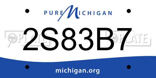 2S83B7 Michigan License Plate