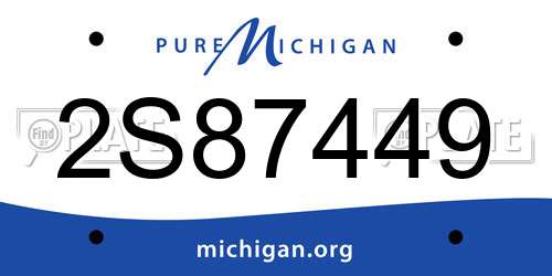 2S87449 Michigan License Plate