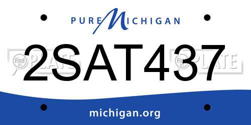 2SAT437 Michigan License Plate