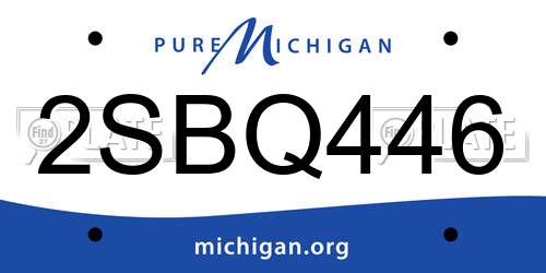 2SBQ446 Michigan License Plate