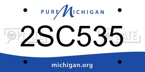 2SC535 Michigan License Plate