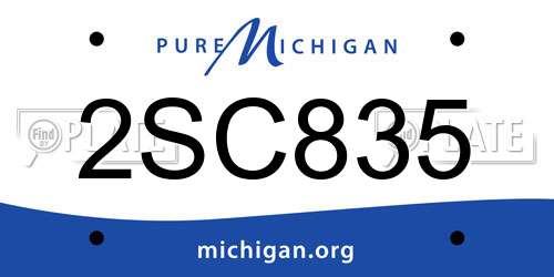 2SC835 Michigan License Plate