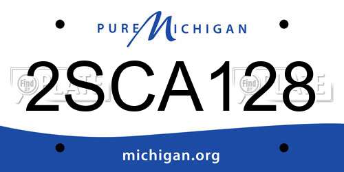2SCA128 Michigan License Plate