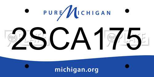 2SCA175 Michigan License Plate