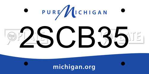 2SCB35 Michigan License Plate